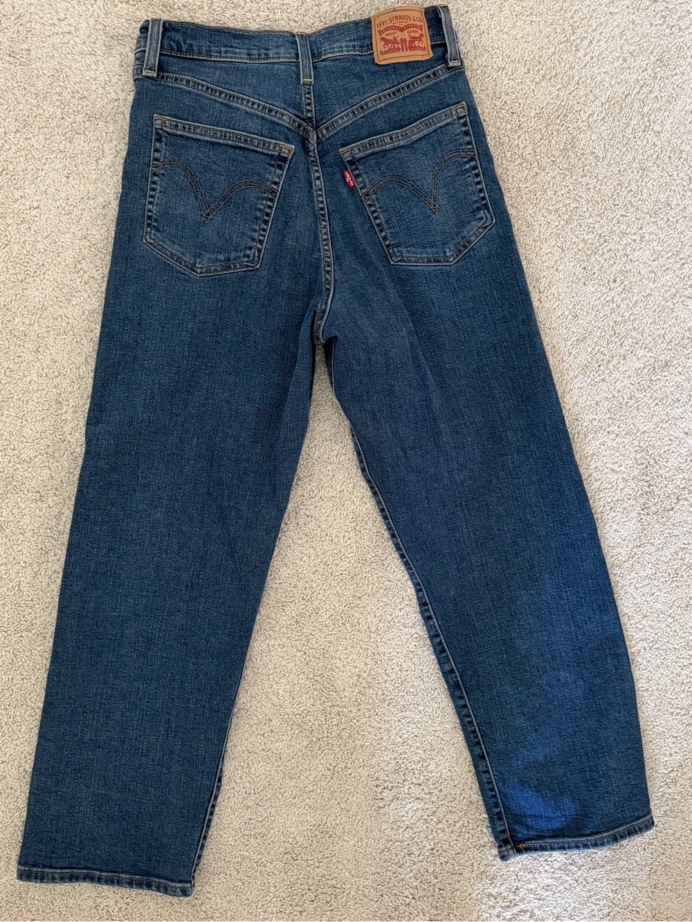 Levi’s Womens Ribcage Straight Ankle Jeans Dark Blue Size 30 - Picture 6 of 6